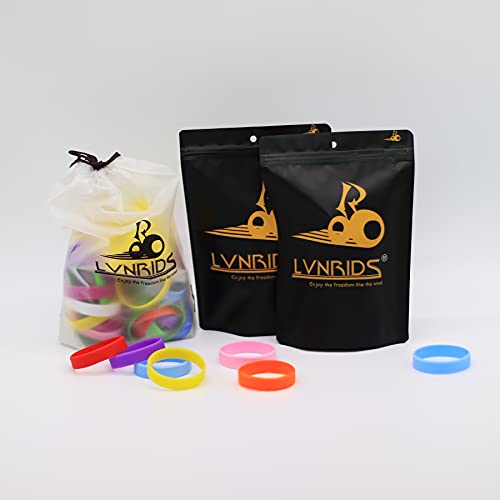 LVNRIDS 100 PCS Blue Blank Silicone Bracelets, Sports Rubber Elastic Wristbands Wholesale Bulk Bracelet S - Image 5