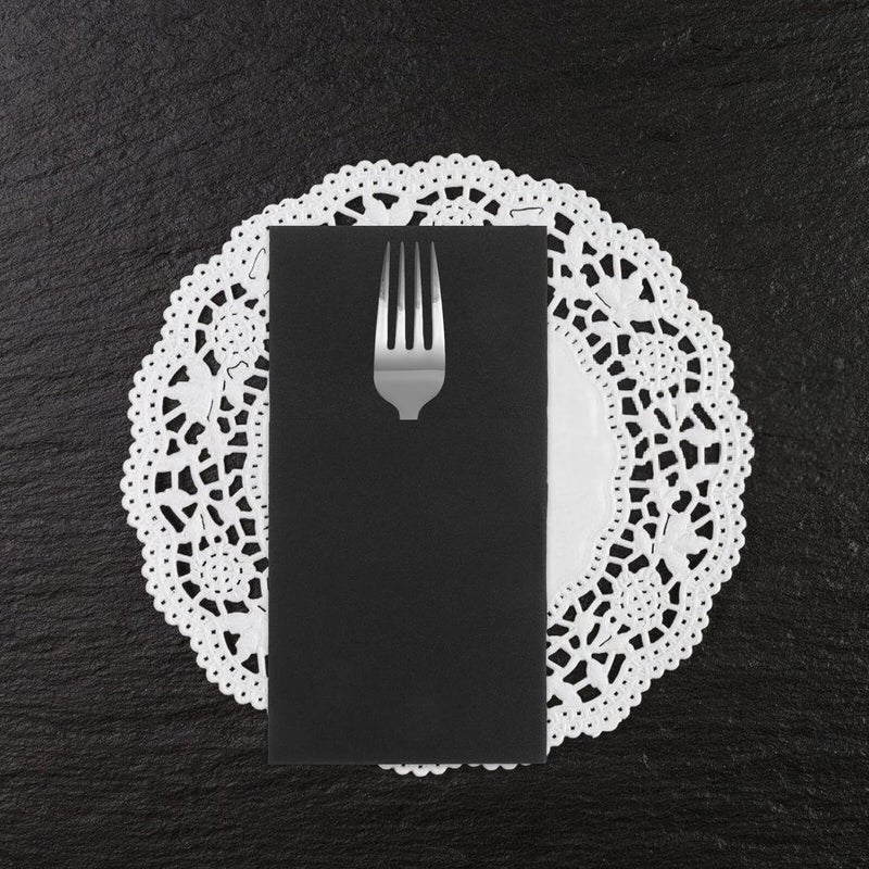 50pcs Disposable Pocket Napkins with Cutlery Wraps Black, Bulk Dinner Napkins for Hotels, Restaurants, Weddings, and Party Table Accessories - Image 5
