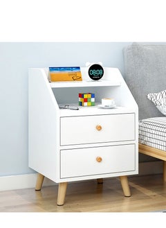 White Nightstand Bedside Table Night Stands for Bedroom Mid Century Modern Nightstand Slim Side Table Tall Nightstand Sofa End Table