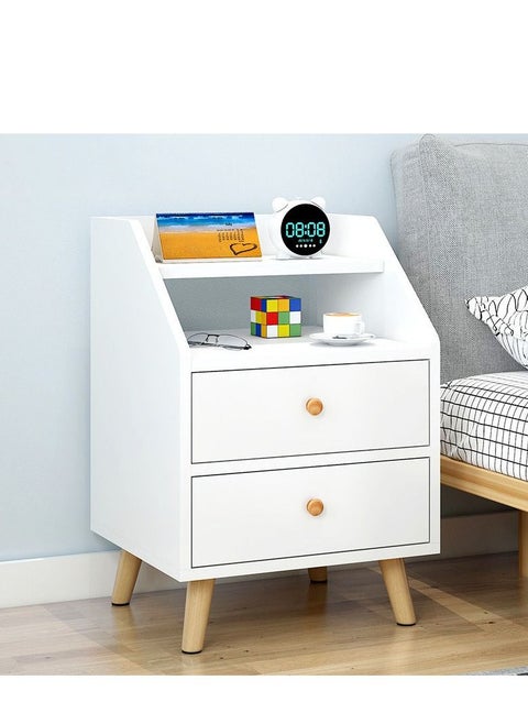 White Nightstand Bedside Table Night Stands for Bedroom Mid Century Modern Nightstand Slim Side Table Tall Nightstand Sofa End Table