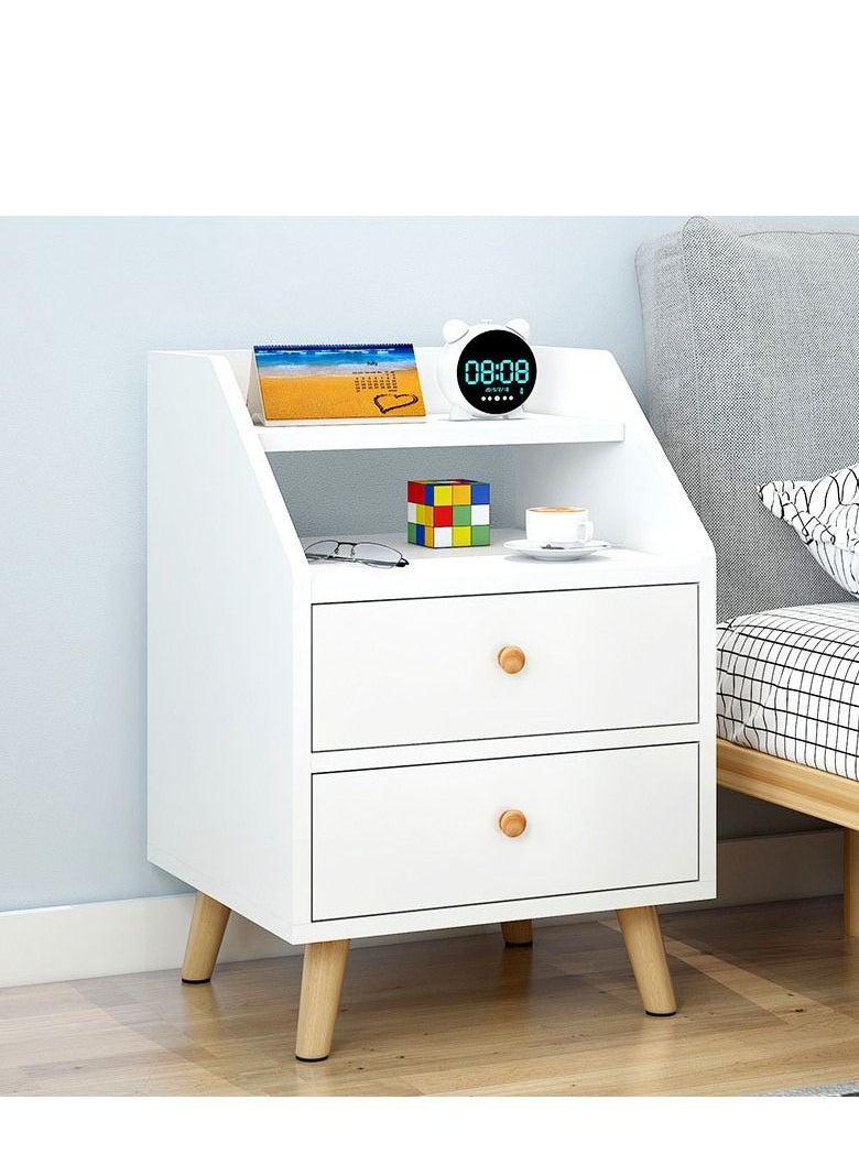 PYEBE - White Nightstand Bedside Table Night Stands for Bedroom Mid Century Modern Nightstand Slim Side Table Tall Nightstand Sofa End Table - Image 1