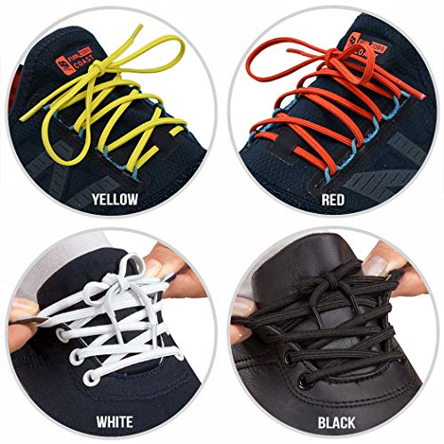 FOOTMATTERS No Tie Flat Stretch Shoe Laces - Elastic Laces 30 in (76 cm) – Black - 3 Pairs - Image 5
