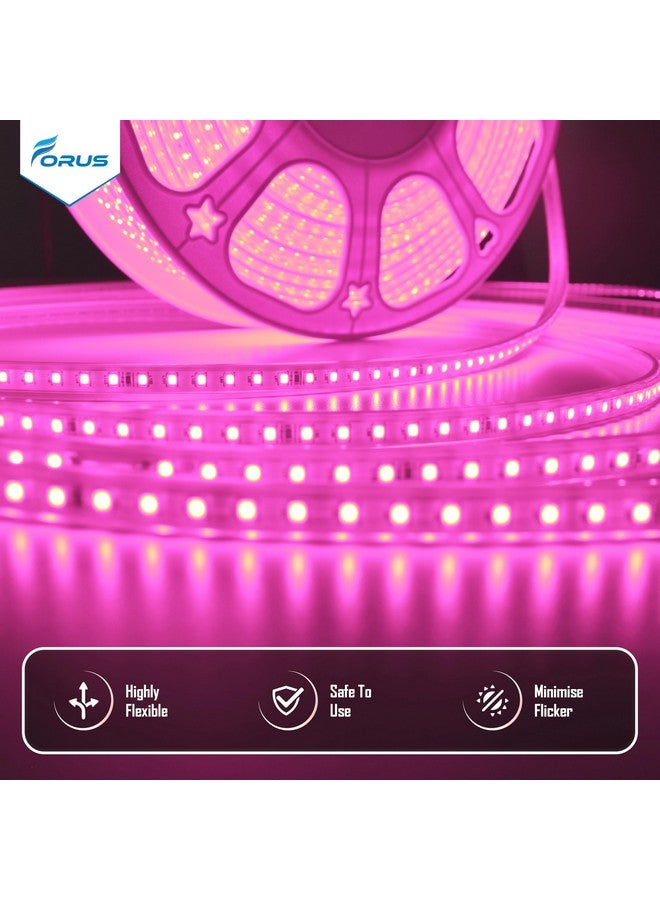 Forus LED Rope Light 5 Meter 2 Year Warranty, Outdoor Waterproof Decorative Cove Lights for Ceiling, Balcony, Home Decor, Interior Decoration, Flexible Profile Light for Diwali, Christmas -Pink - Image 2