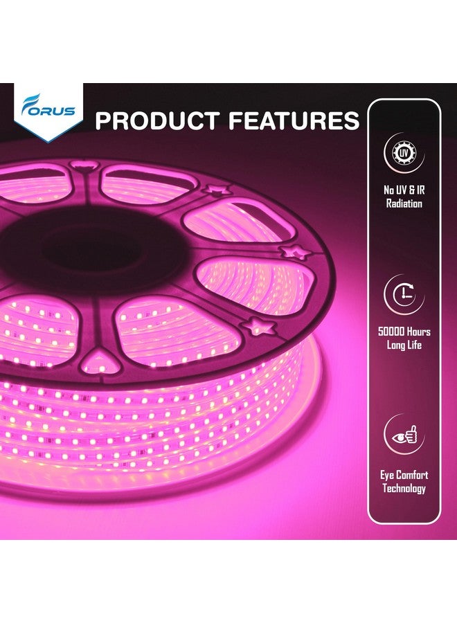 Forus LED Rope Light 5 Meter 2 Year Warranty, Outdoor Waterproof Decorative Cove Lights for Ceiling, Balcony, Home Decor, Interior Decoration, Flexible Profile Light for Diwali, Christmas -Pink - Image 3