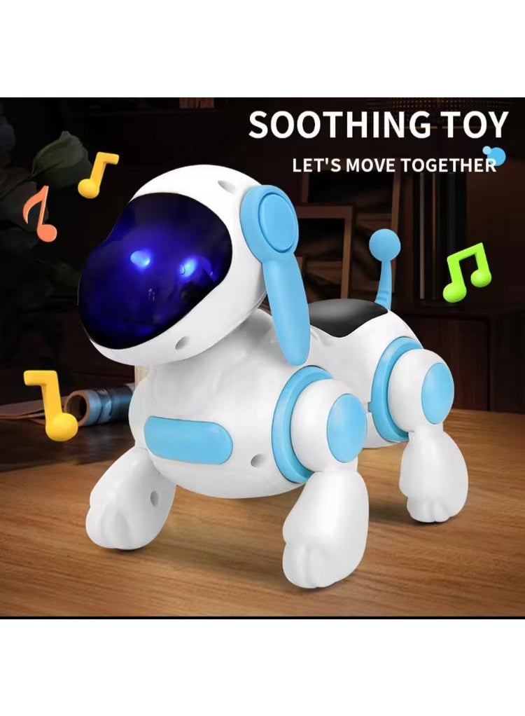 روبوت كلب روبوت تفاعلي ذكي, لعبة كلب يمشي مع موسيقى و إضاءة - Image 1
