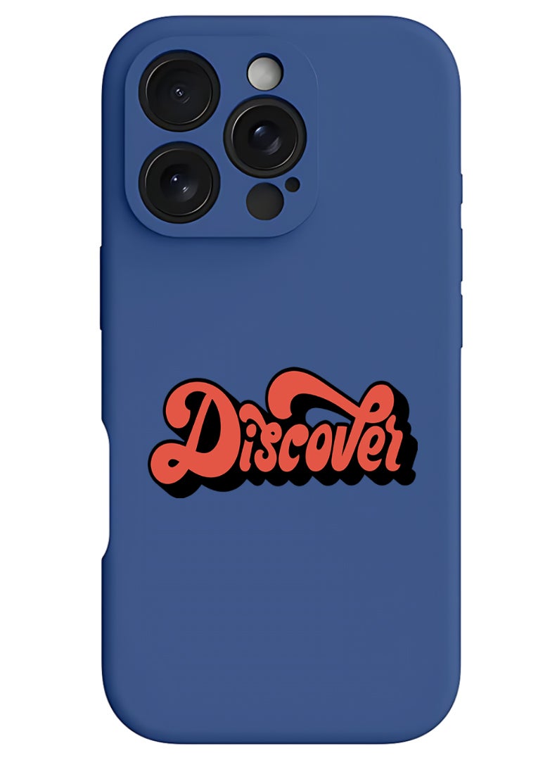 Theodor iPhone 16 Pro Max Blue Protective Slim Fit Case Liquid Silicone Cover with Full Body Protection Anti-Scratch Shockproof Case For iPhone - Discover-01 - Image 1