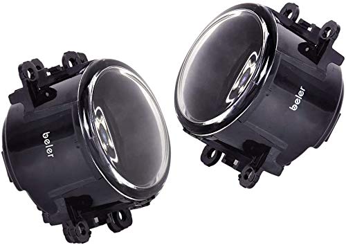 beler A Pair Driver Passenger Sides Fog Light Lamp 55W Waterproof Front Bumper Driving Lights Replacement in Box for Acura Honda Ford Nissan Subaru Lincoln Suzuki H11 Bulbs
