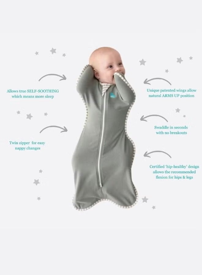 Y&D Baby Sleep Sack Grey – Infant Swaddle Blanket with Arms-Up Design | Wearable Baby Wrap for Better Sleep | Soft & Breathable Newborn Sleepwear | Self-Soothing Baby Swaddle Bag - Image 1
