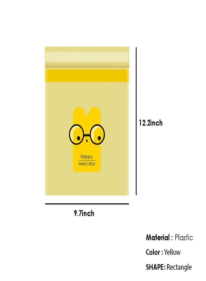 VIHAX Portable Car Trash Bags | Stick-On Disposable Vomit Bags | Waterproof & Leakproof | Durable Garbage Bags for Travel | Kids, Kitchen, Office, Bedroom (Yellow, 25cm x 31cm) - Image 4