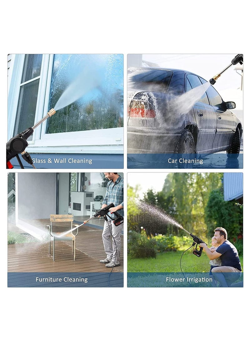 ELTRAZONE 48V Cordless Portable Washer Electric High Pressure Cleaner Machine 200W 30Bar Lithium Handheld Car Cleaning Device With Foam Generator Nozzle Water Pump - Image 2