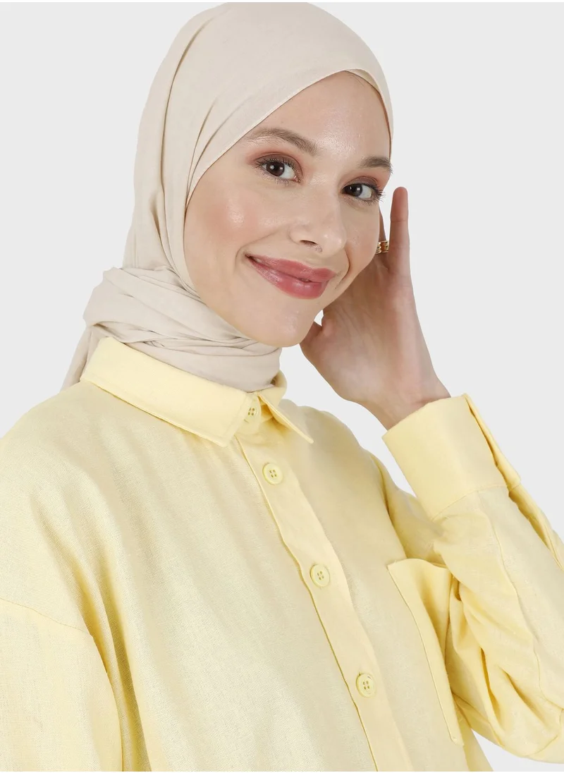 Refka by modanisa Pocket Detail Button Down Tunic