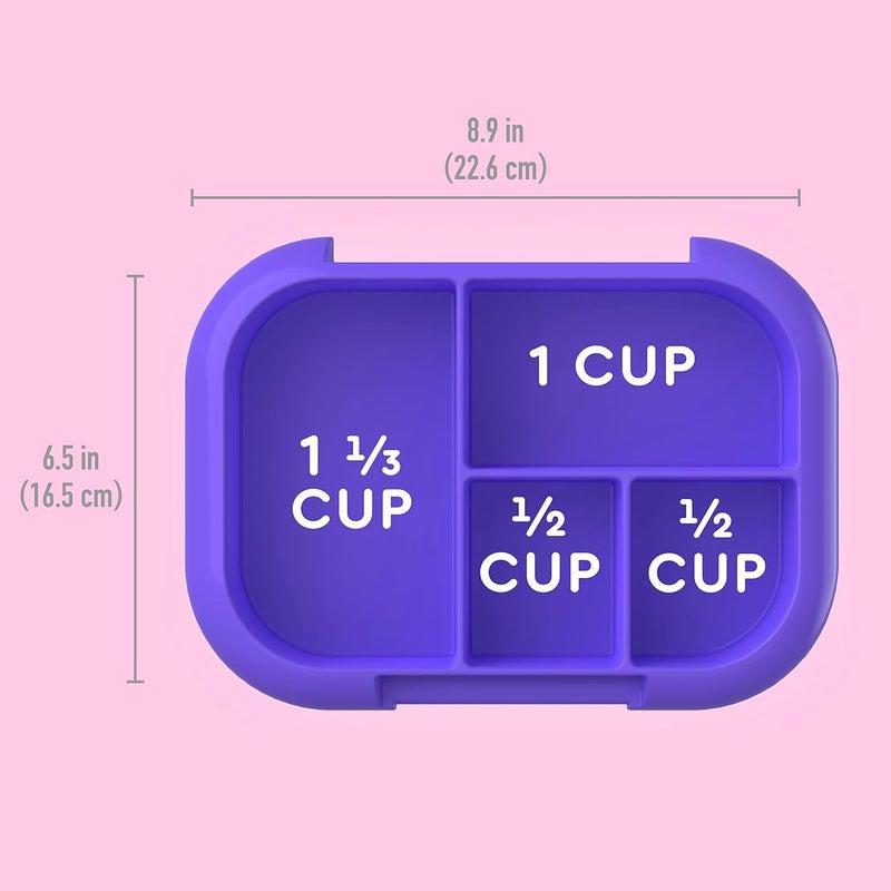 Bentgo Bentgo Kids Chill Tray with Transparent Cover  Reusable BPAFree 4Compartment Meal Prep Container with BuiltIn Portion Control for Healthy OntheGo Lunches Electric Violet - Image 4