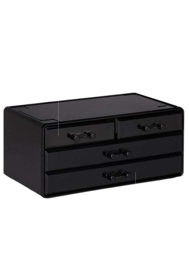 Generic Acrylic Multi-Drawer Makeup and Jewelry Organizer Stylish and Modern Design for Organizing and Storing Acrylic Jewelry, Cosmetics, and Lipsticks - Black  - Image 3