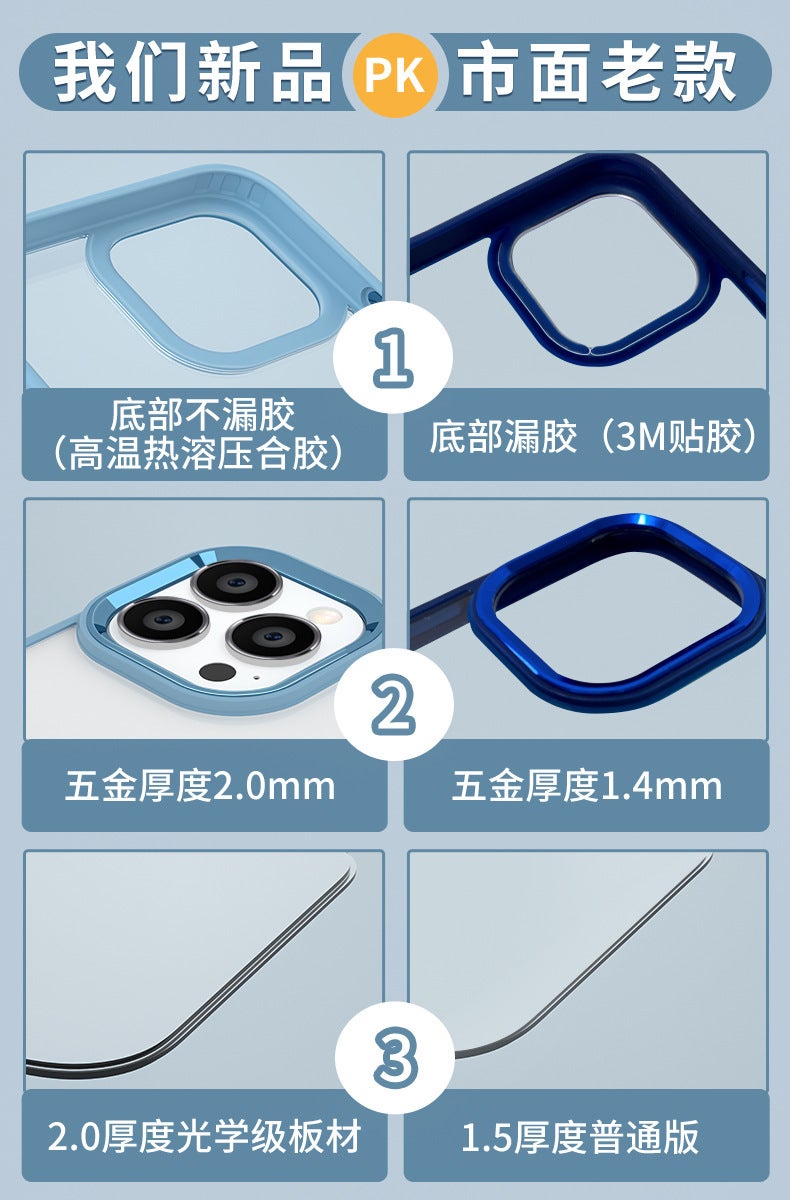 Titanium Original Color iPhone16 Phone Case for Apple 15ProMAX Eagle Eye Transparent 14 Drop-resistant Protective Case - Image 3
