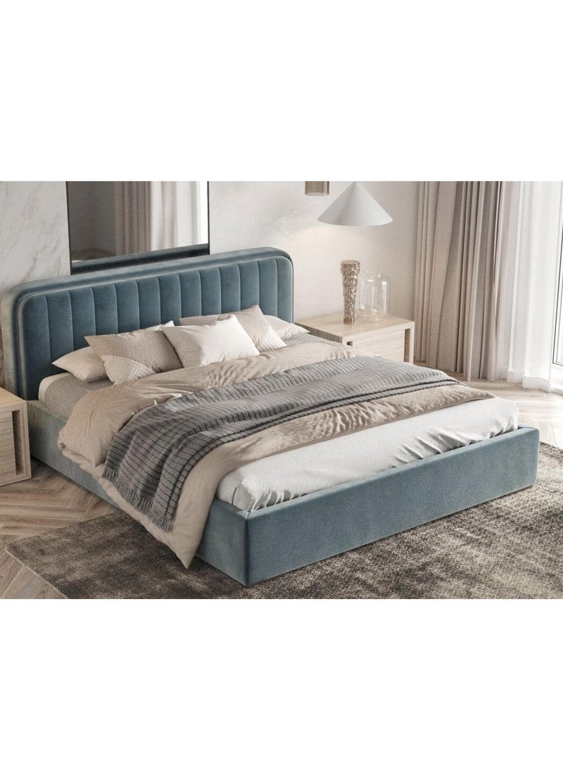 A to Z Furniture Kosmo K35 Bed 120x200cm Twin size Bed in Blue Color  - Image 2