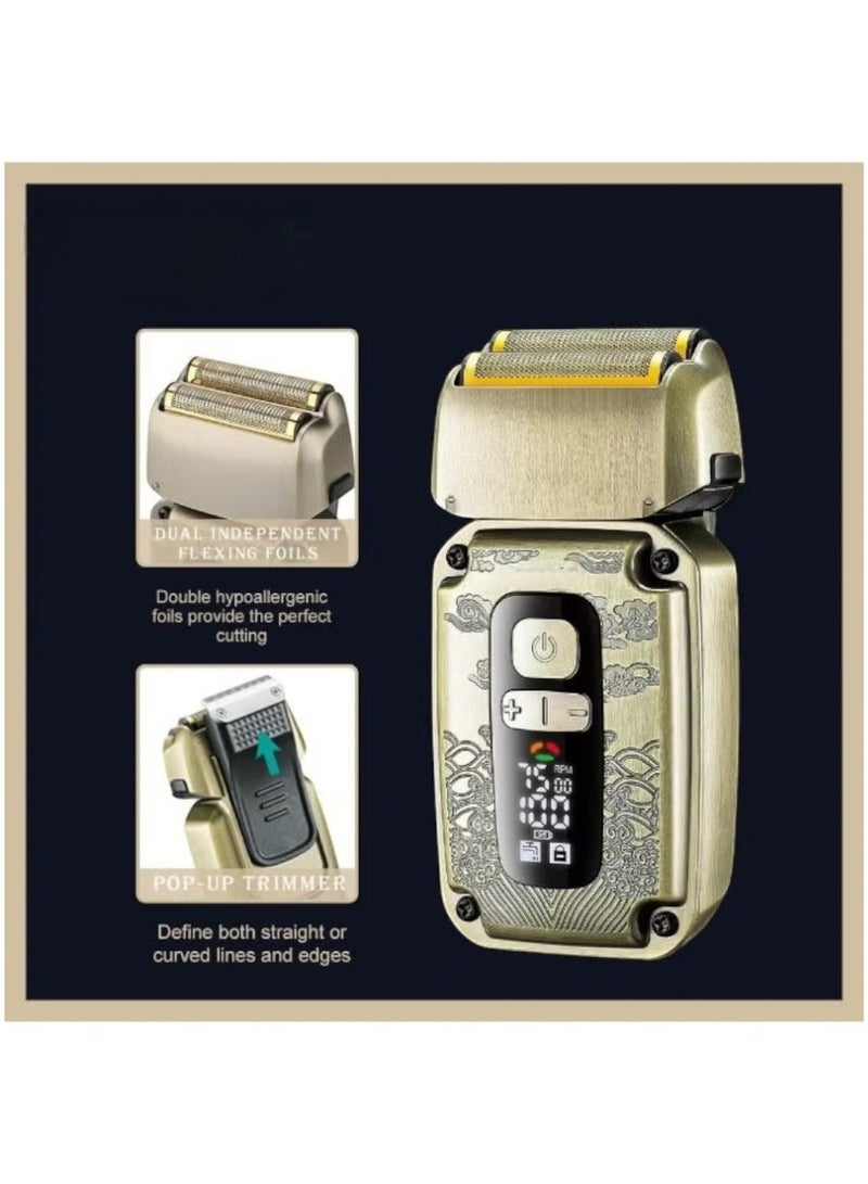 V-642 VGR 3in1 Combo Kit Rechargeable Cordless Electric Shaver For Men - Gold - Image 3