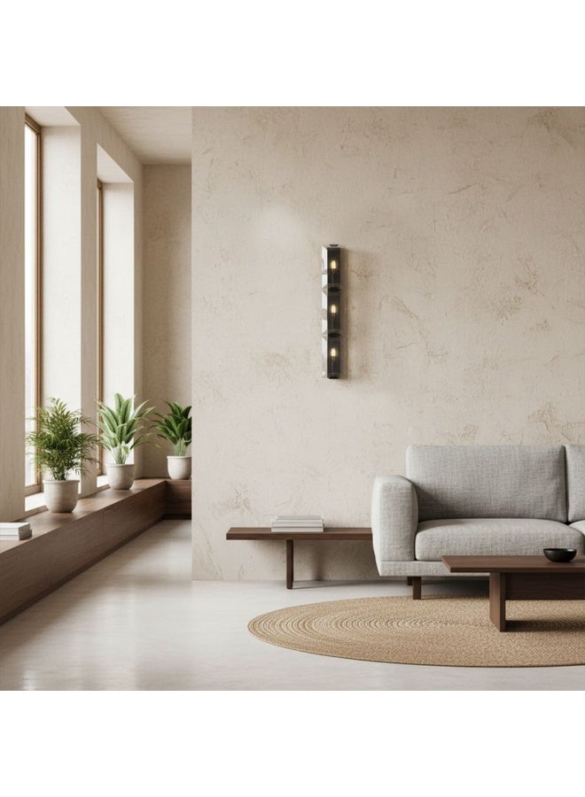 DANUBE HOME مصباح جداري أوسلو مصابيح داخلية معاصرة مصابيح معلقة جدارية قاعدة لمبة E14 تصميم حديث إضاءة داخلية لغرفة النوم غرفة الطعام غرفة المعيشة L22xW22xH19cm-زجاج مدخن - Image 4