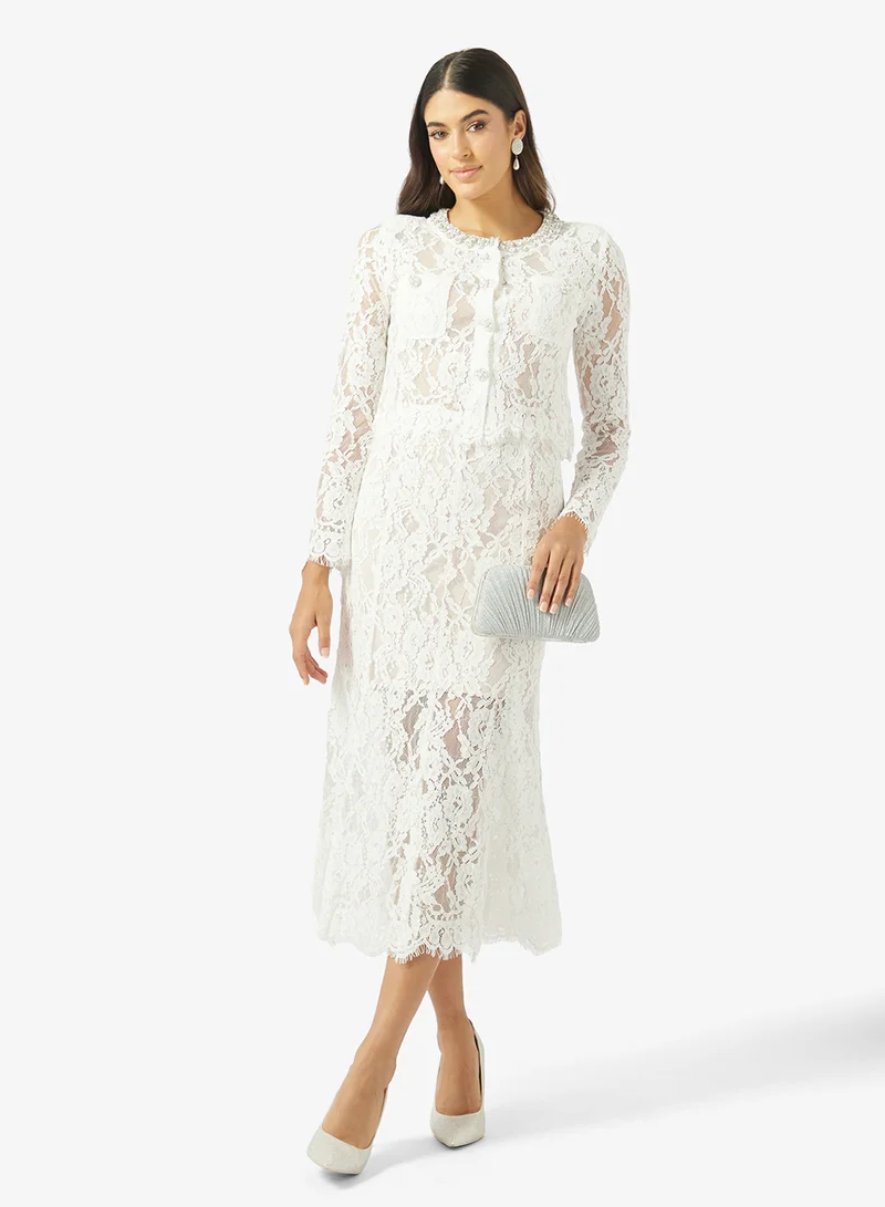 Khizana  Lace Top & Skirt Set for Women | Best Price UAE