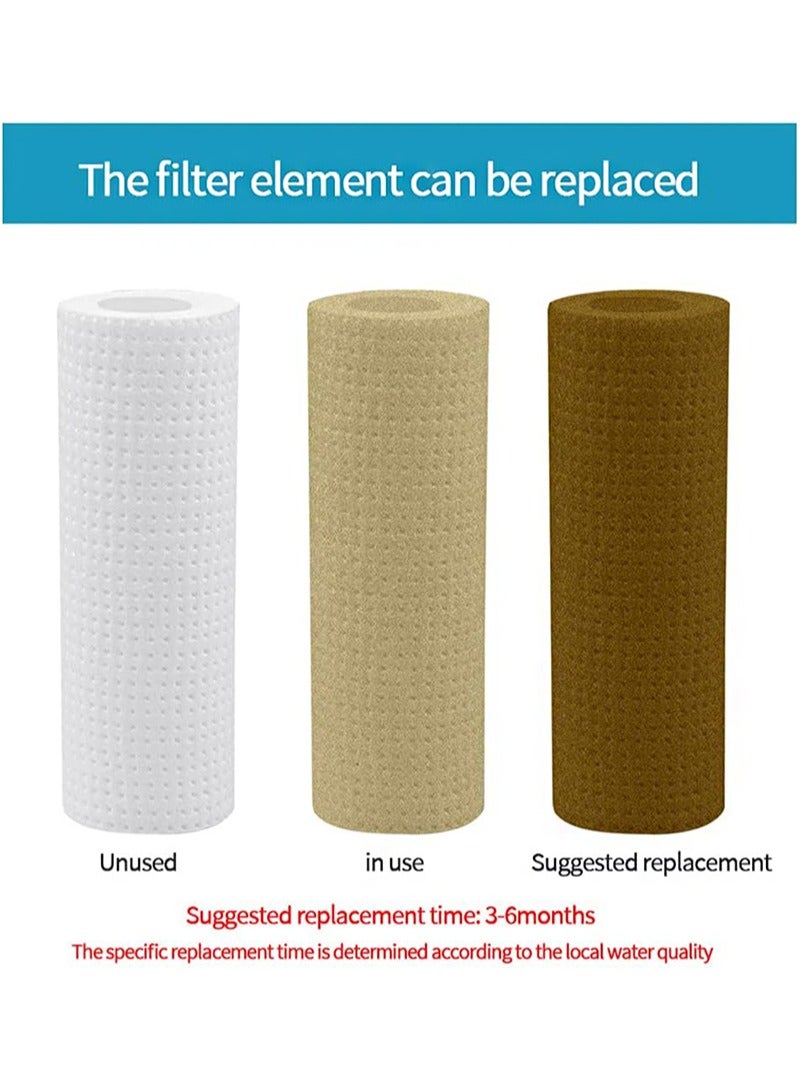 يغلب فلتر مياه الغسالة، فلتر الغسالة المنزلية المصنوع من القطن PP، فلتر مسبق (فلتر + قطعتان من فلتر إزالة الكلور + واجهة الغسالة) - Image 4