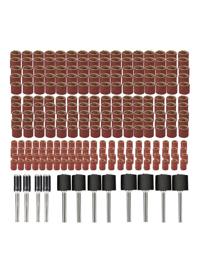 NIBEMINENT 252-Piece Drum Sander Set Brown/Black/Silver - Image 1