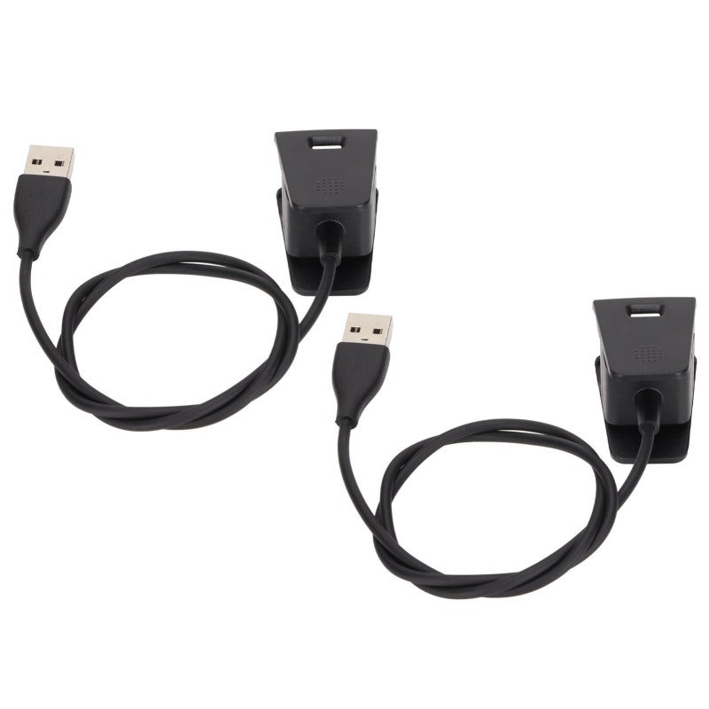 كابل شحن USB بديل لساعة Fitbit Charge 2 - مشبك شحن للساعة الذكية مع منظم جهد آمن للمكتب والمنزل والسفر - Image 5