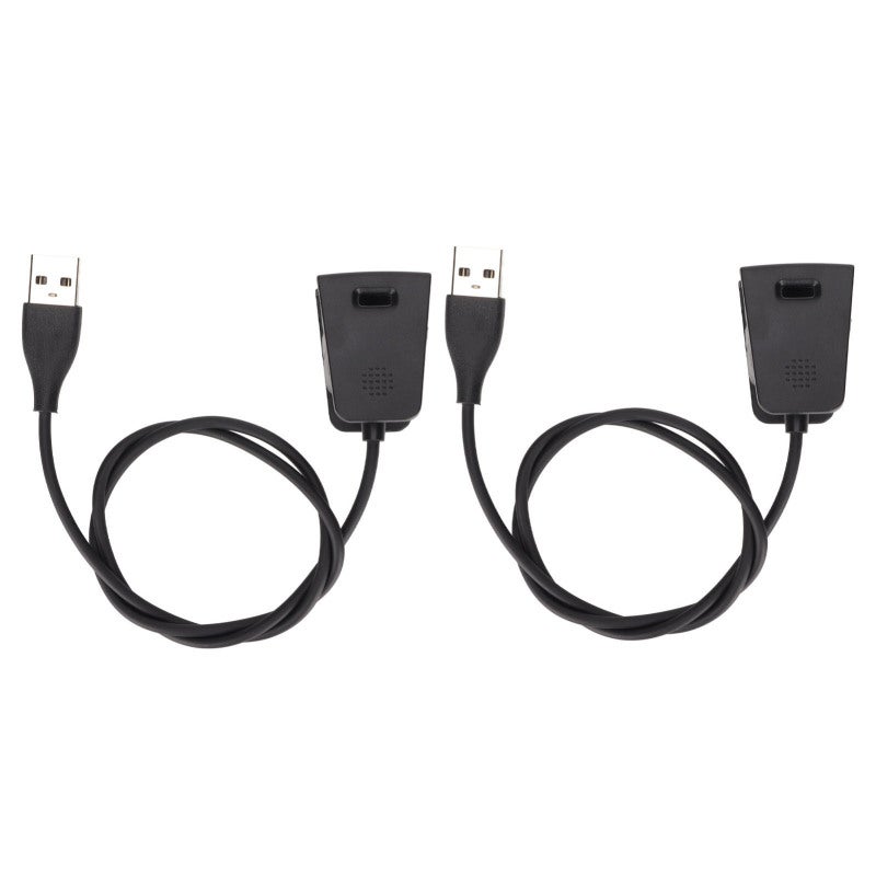 كابل شحن USB بديل لساعة Fitbit Charge 2 - مشبك شحن للساعة الذكية مع منظم جهد آمن للمكتب والمنزل والسفر - Image 1