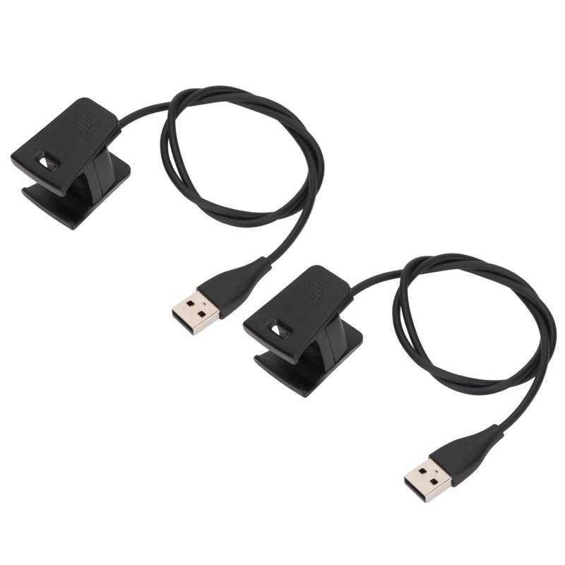 كابل شحن USB بديل لساعة Fitbit Charge 2 - مشبك شحن للساعة الذكية مع منظم جهد آمن للمكتب والمنزل والسفر - Image 3