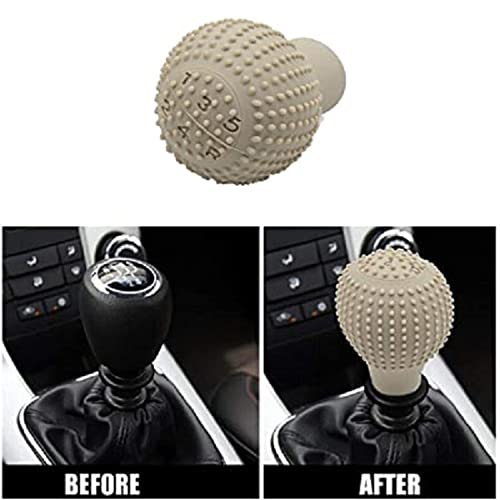 Aksmit Silicone Uncoated Rubber Anti-Scratch Universal Fit Silicon Gear Knob Protective Cover Round Bump Shift Knob Cover (Beige) Maruti Suzuki Swift-Dzire - Image 4