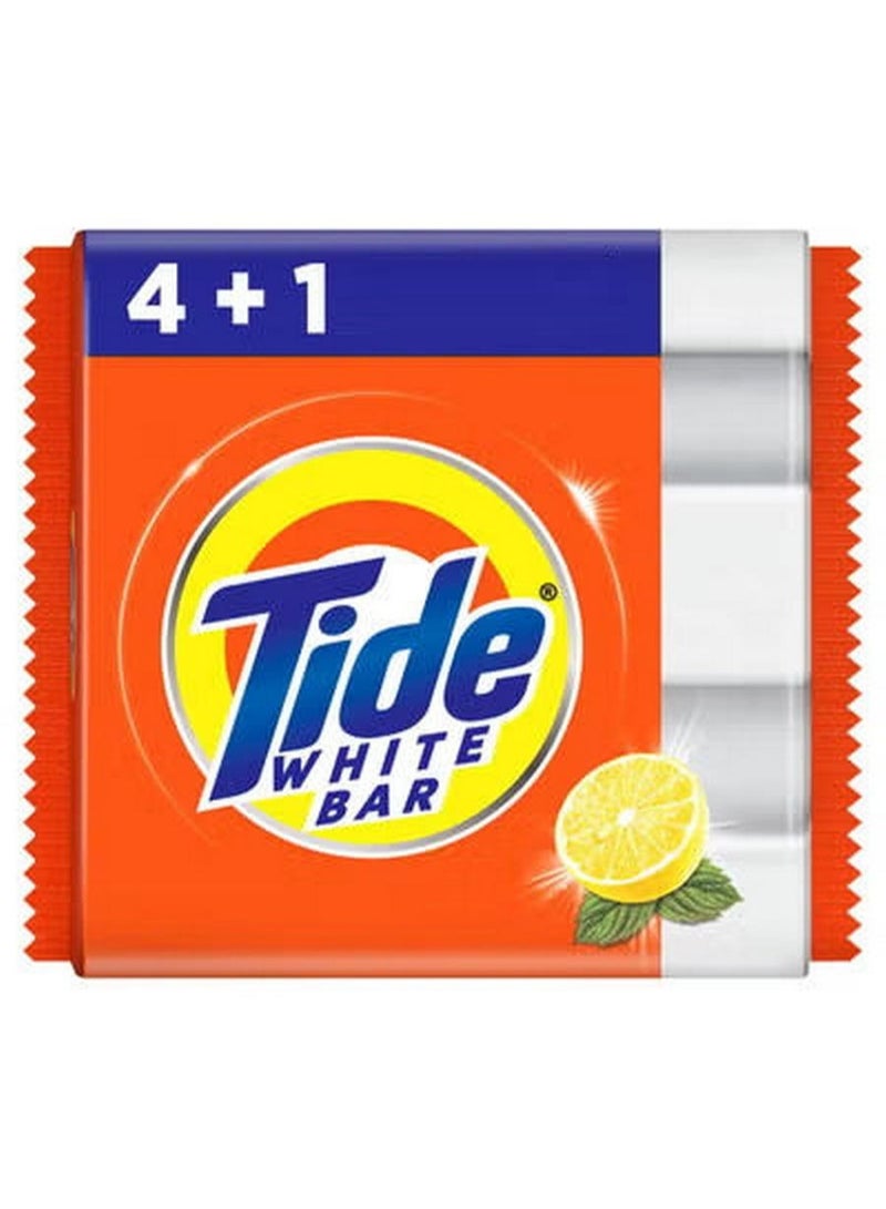 White Detergent Bar Soap 4+1 Pieces Pack x 200g Each