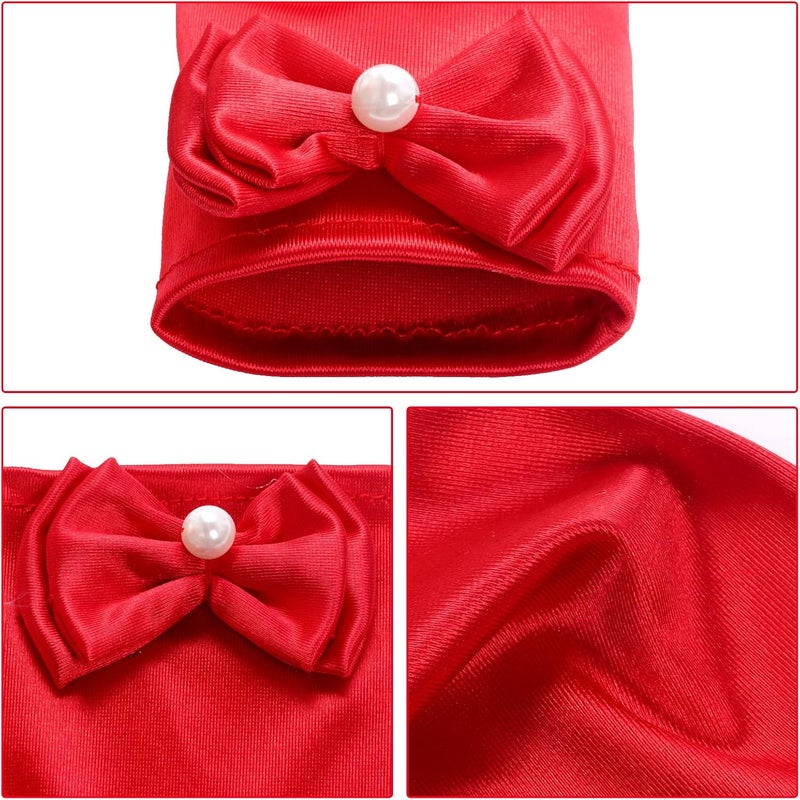 Yolyoo Girls Princess Gloves,Girl White Long Satin Princess Dress Up Diamonds Bows Gloves for Birthday,Wedding, Costume Party - Image 3