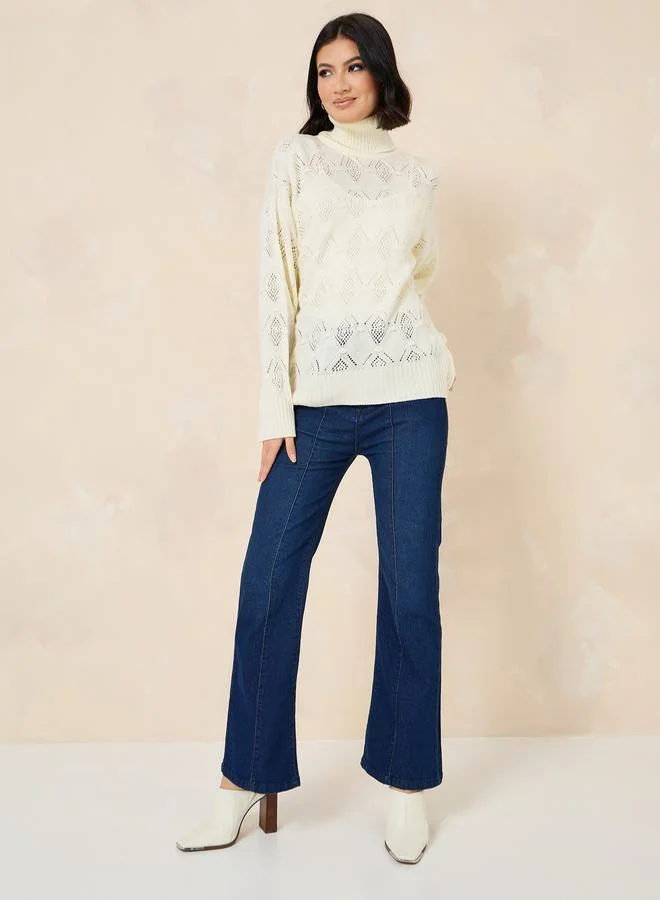 ستايلي Regular Fit Turtle Neck Knitted Sweater