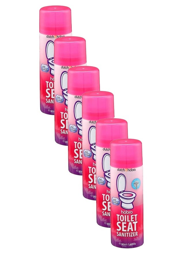 Habro Habro Toilet Seat Sanitizer Spray - 50ml Pack of 6  - Image 4