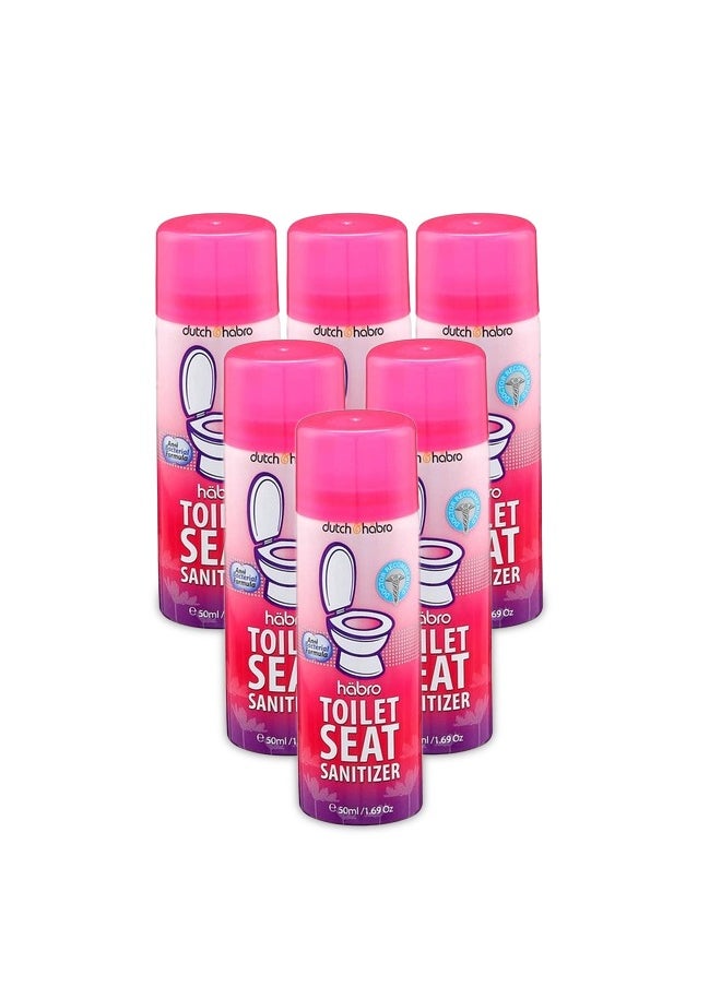Habro Habro Toilet Seat Sanitizer Spray - 50ml Pack of 6  - Image 2