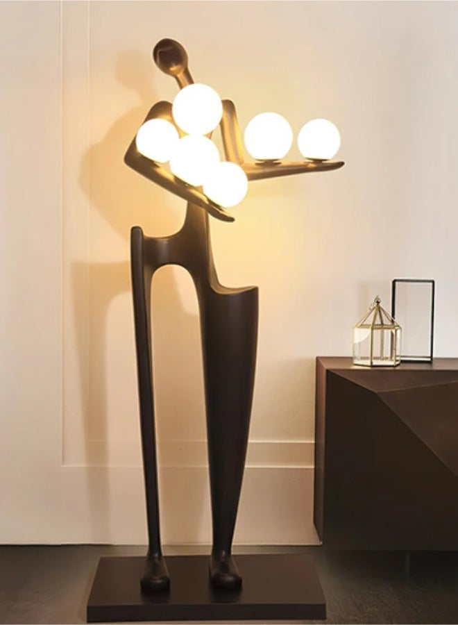 Floor Lamp Irregular 6-Light Floor Lamp-Abstract Human Sculpture Floor Lamp - Nordic/Postmodern Style 6-Light Floor Lamp, Fiberglass Resin Art Ornament, Soft Eye-Protecting LED Light, Stable Base, AC 110-220V for Bedroom/Living Room/Hotel Lobby - Image 1
