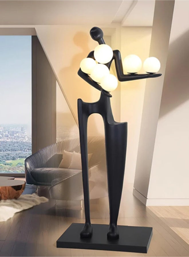 Floor Lamp Irregular 6-Light Floor Lamp-Abstract Human Sculpture Floor Lamp - Nordic/Postmodern Style 6-Light Floor Lamp, Fiberglass Resin Art Ornament, Soft Eye-Protecting LED Light, Stable Base, AC 110-220V for Bedroom/Living Room/Hotel Lobby - Image 5