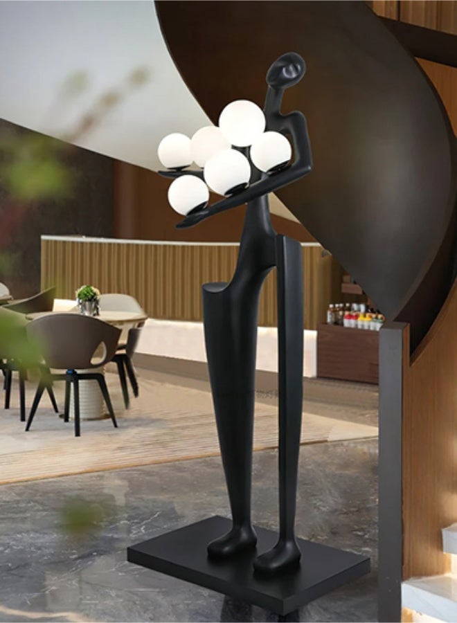 Floor Lamp Irregular 6-Light Floor Lamp-Abstract Human Sculpture Floor Lamp - Nordic/Postmodern Style 6-Light Floor Lamp, Fiberglass Resin Art Ornament, Soft Eye-Protecting LED Light, Stable Base, AC 110-220V for Bedroom/Living Room/Hotel Lobby - Image 2