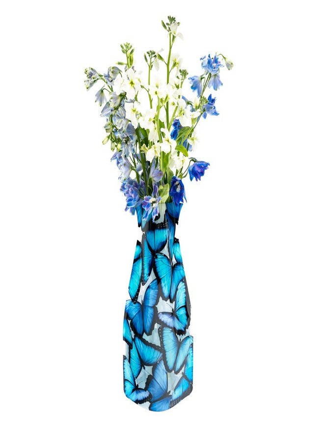 MODGY Expandable Flower Vase, Plastic Decorative Modern Vases for Flowers Centerpieces Dining Table Decor Living Room Bathroom Wedding Office, Morpho Multi-Colors - Image 3