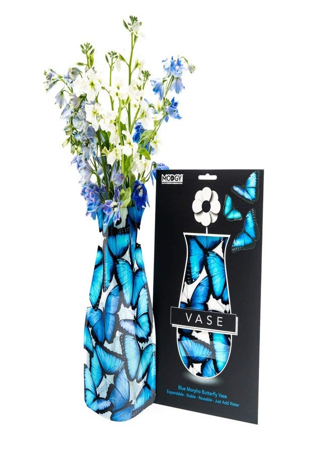 MODGY Expandable Flower Vase, Plastic Decorative Modern Vases for Flowers Centerpieces Dining Table Decor Living Room Bathroom Wedding Office, Morpho Multi-Colors - Image 4