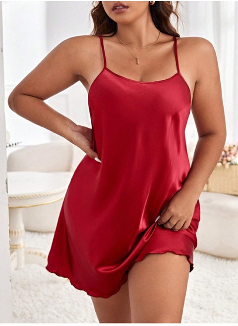 MANIKAN Women's with Open Back Lace Trim and Adjustable Straps