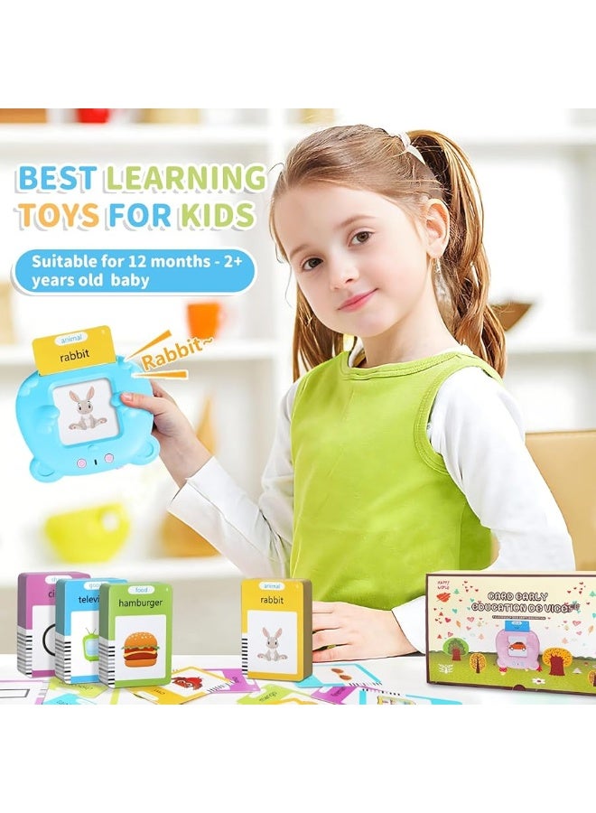 Hsxfl Kids Toddler Talking Flash Cards with 224 Sight Words,Montessori Toys,Speech Therapy,Autism Sensory Toys,Learning Educational Gifts for Age 2 3 4 5 Years Old Boys and Girls (Blue) - Image 5