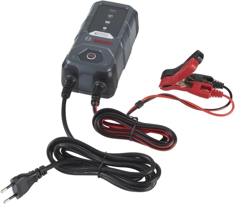 Bosch C10 Car Battery Charger - 3.5 Amp with Hold Function, for 12V Lead-Acid Batteries, AGM, GEL, EFB and VRLA Batteries - Image 3
