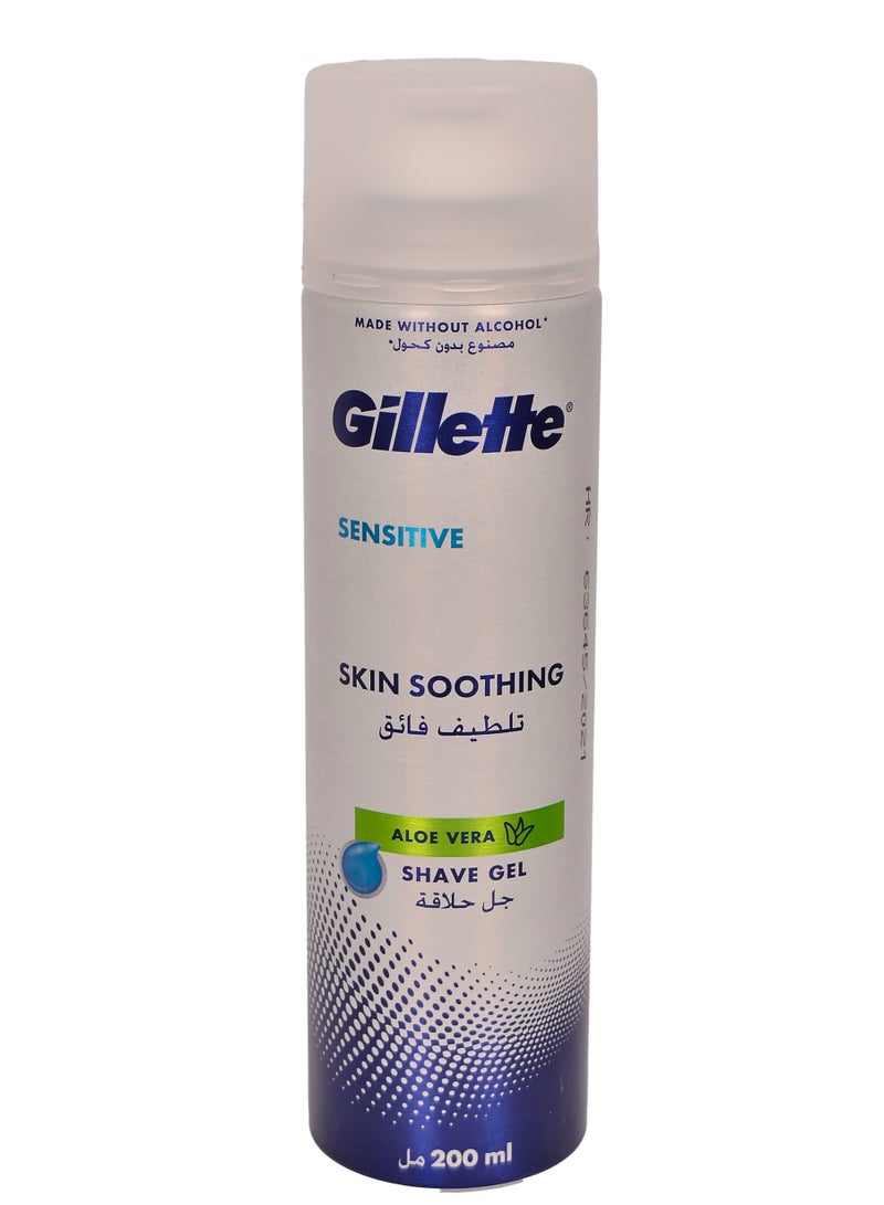 Gillette Gilette Sensitive Skin Soothing Aloe Vera Shave Gel 200 ml - Image 1