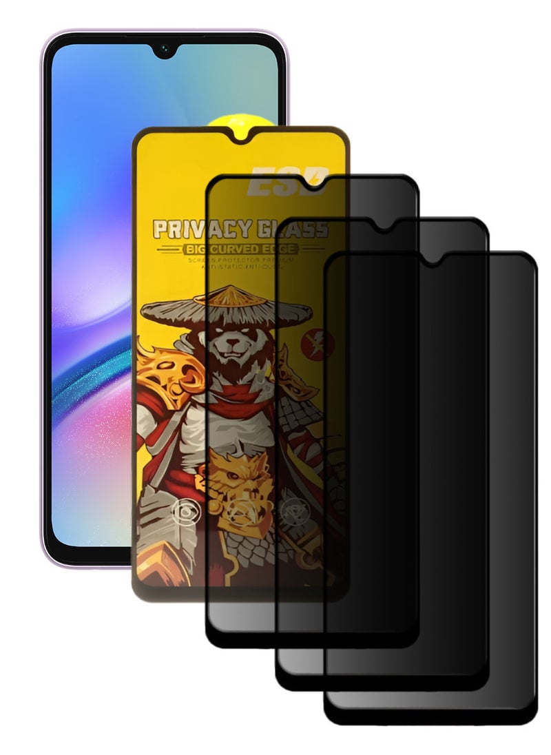 ESD 3 Pieces Tempered Dustproof Privacy Glass Screen Protector Compatible For Samsung Galaxy A05s - Image 1