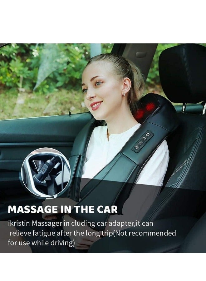 ALongDeng Neck Massager with Heat Shiatsu Massager for Neck Back Shoulder Foot and Leg Deep Tissue 3D Kneading Helps to Relax Muscles at Home and Car  - Image 4