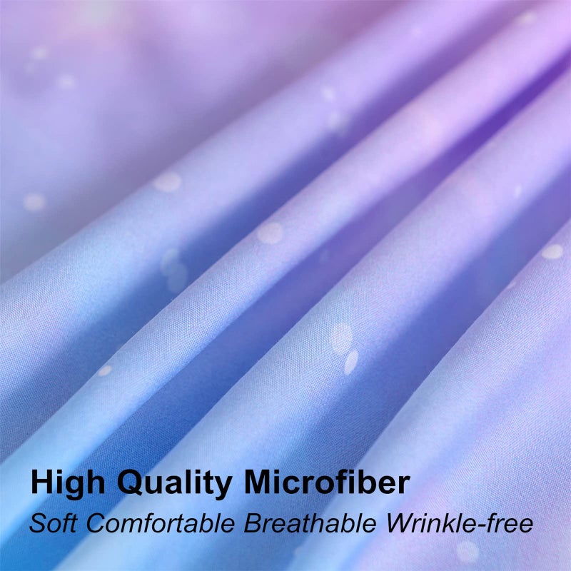 URLINENS URLINENS Rainbow Sheets Full Size 4 Piece  Tie Dye Pastel Girls Sheet Set for Kids Teens  Glitter Fun Girly Bed Sheets Soft Microfiber Rainbow Bedding Set 1 Fitted Sheet 1 Flat Sheet 2 Pillowcases  - Image 5