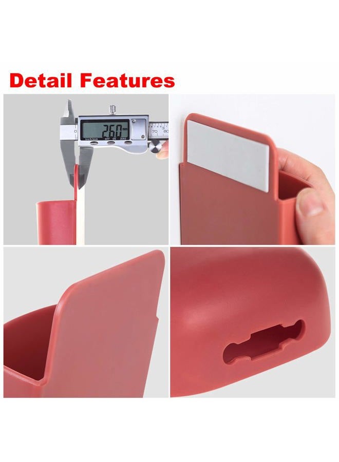 kulusion Remote Control Holders Wall Mount Adhesive Pen Holders Adhesive Storages Phone Holders Wall Mount Holder Wall Adhesive Remote Control Holder Containers For Home Office School Supply Storage 3 Pcs Gray - Image 3