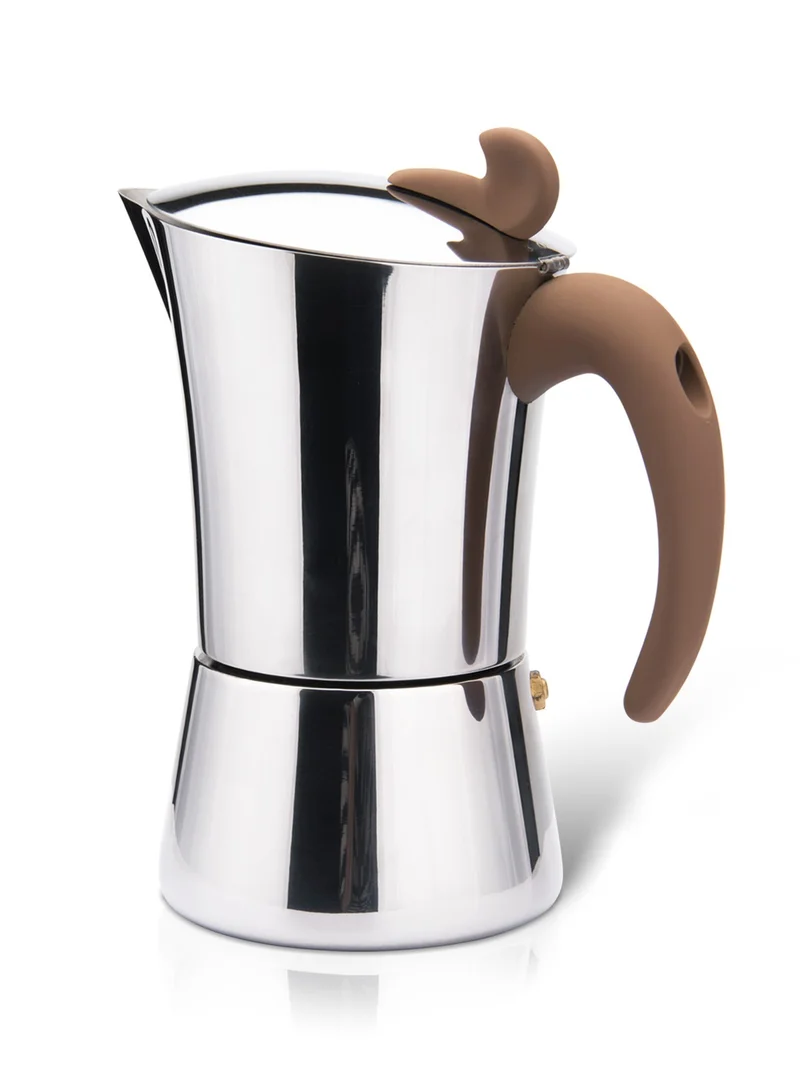 فيسمان Espresso Maker Stovetop Stainless Steel For 4 Cups with Bakelite Handle