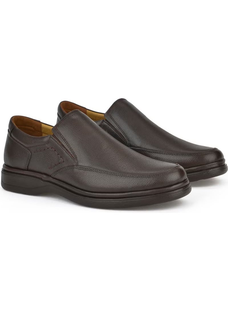 Ziya , Men's Genuine Leather Comfort Shoes 1311018Z209 Brown - Image 2