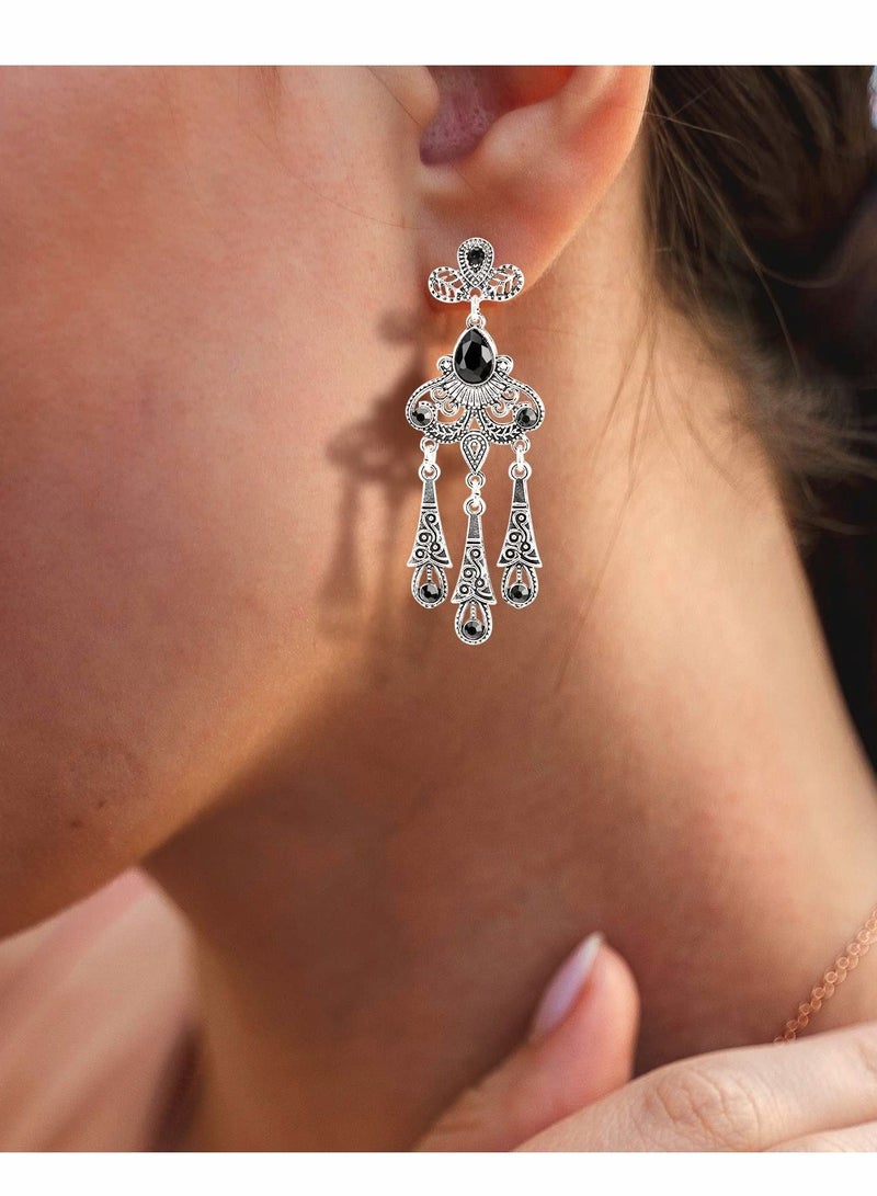 نيبمينينت 5 قطعة إكسسوارات الزعنفة 1920s 20s مجموعة أزياء غاتسبي للنساء عقال أقراط قفازات عقد من اللؤلؤ - Image 2