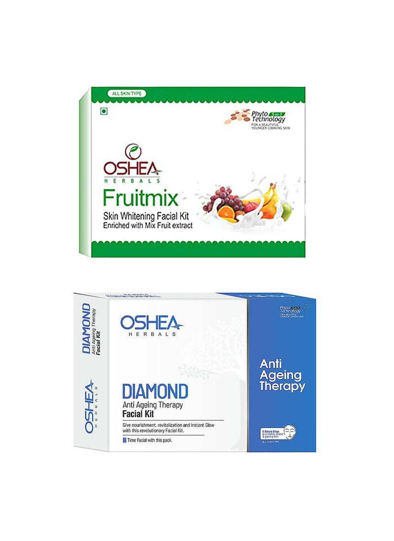 Oshea Herbals Diamond and Fruitmix Facial Kit Set 126g